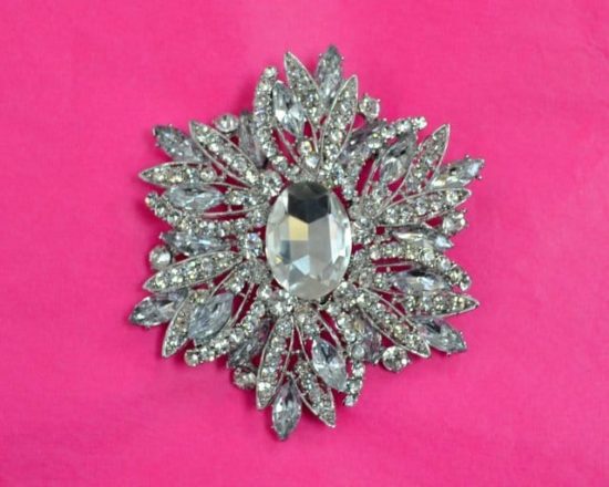 Ultra Snowflake Rhinestone Brooch