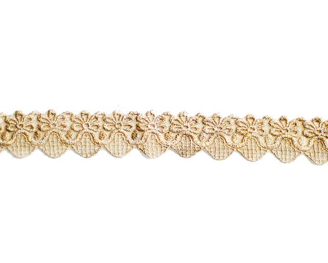 1 Gold Metallic Border Lace - Shine Trim