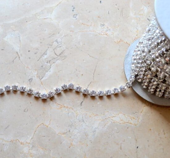 Clear-Silver Rhinestone Chain (SS30)
