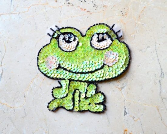 Sequin Frog Applique