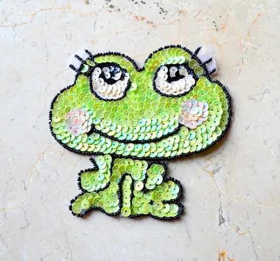 Sequin Frog Applique
