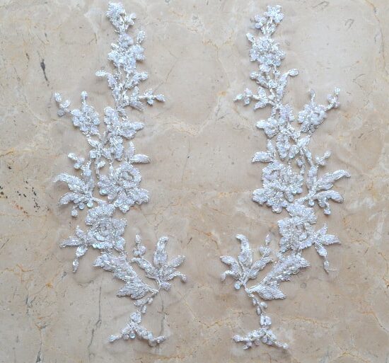 Bless Beaded Embroidered Lace Applique (Large)