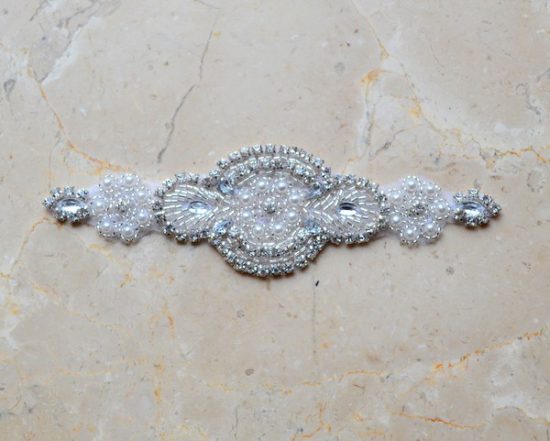 Etta Rhinestone Pearl Applique (Iron-On)