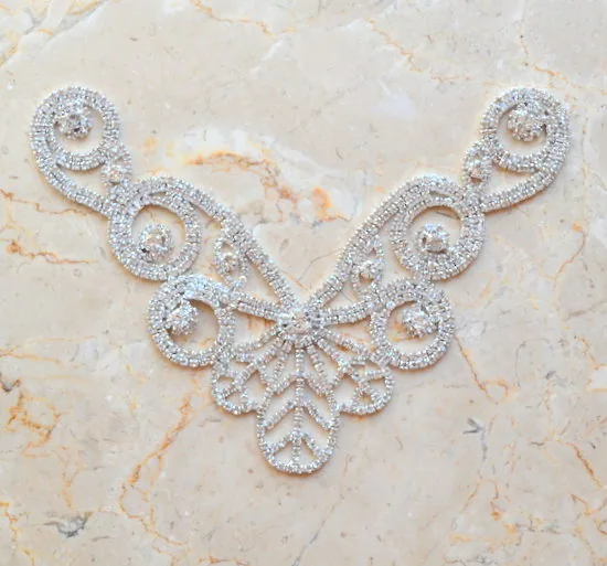 Athena Rhinestone V Neck Ornament Athena Rhinestone V Neck Ornament