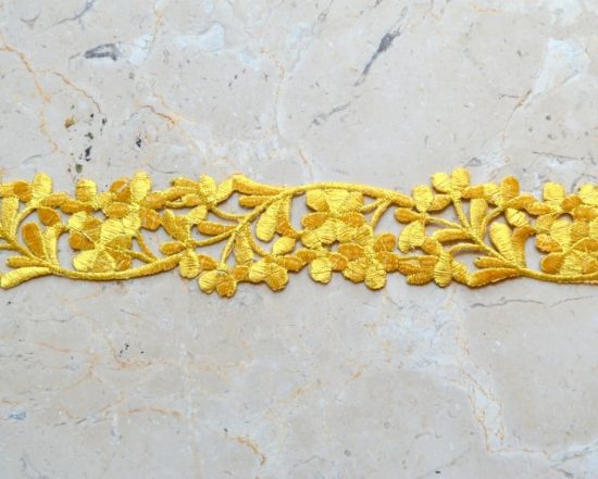 Embroidered Floral Trim (Iron-On)