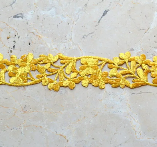 Embroidered Floral Trim (Iron-On)