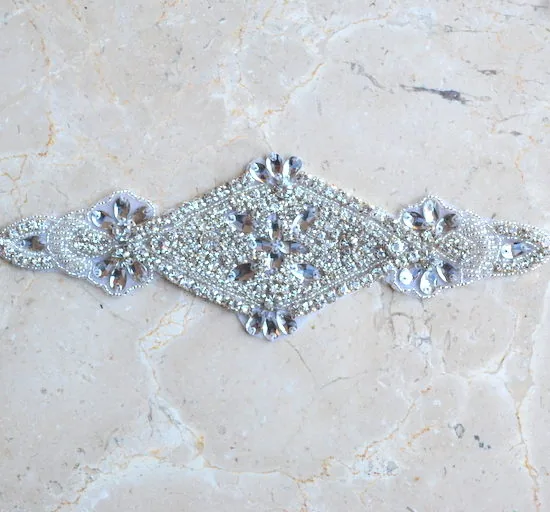 Marquesa Crystal Rhinestone Applique (Iron-On) Marquesa Crystal Rhinestone Applique (Iron-On)