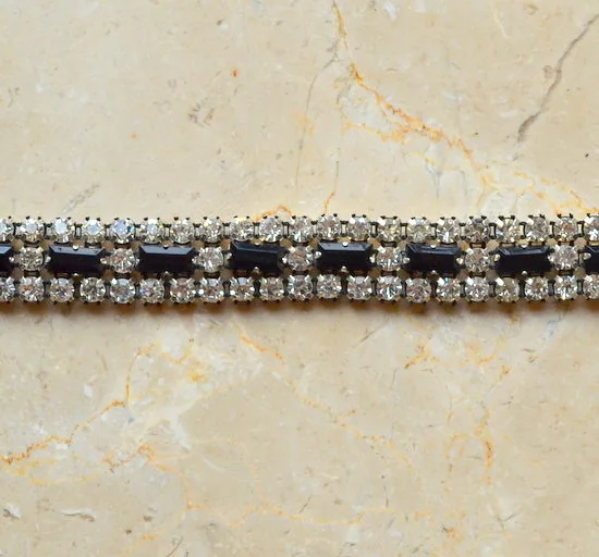 Rectangle Rhinestone Banding (3 Row)