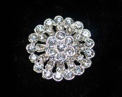 Round Rhinestone Button