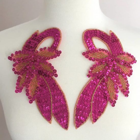 Matching Carnaval Sequin Beaded Applique