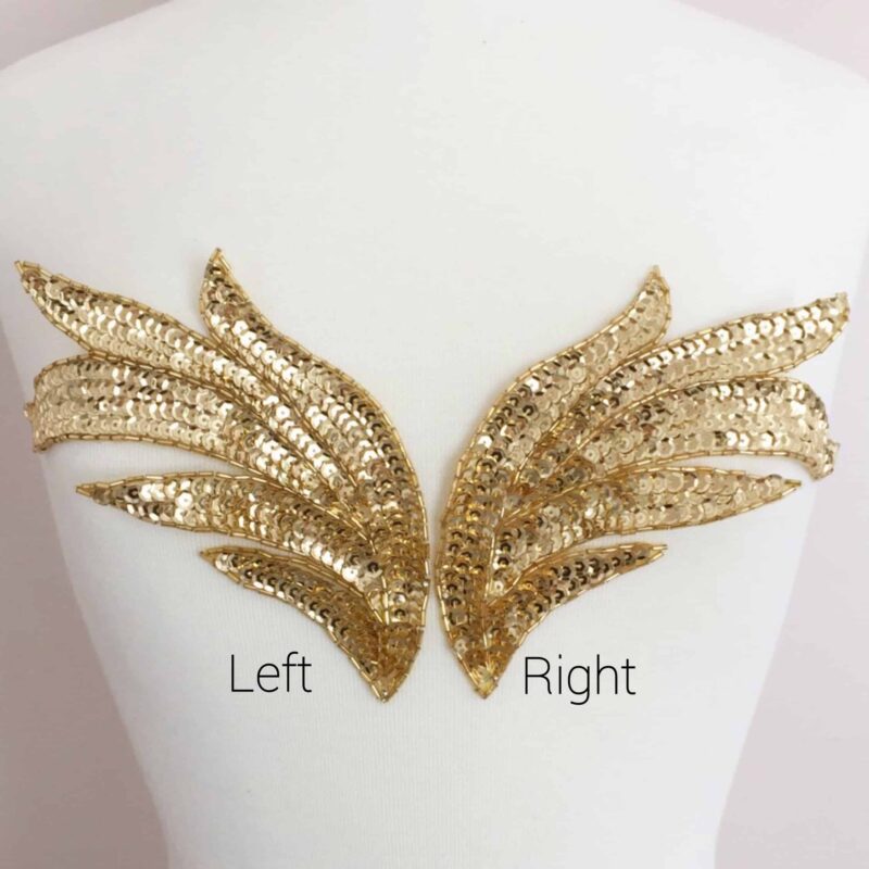C508 SOCA GOLD LT-RT Matching Soca Sequin Applique