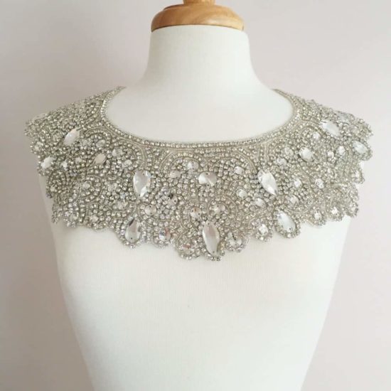 Octavia Crystal Rhinestone Neckpiece (Iron-On)