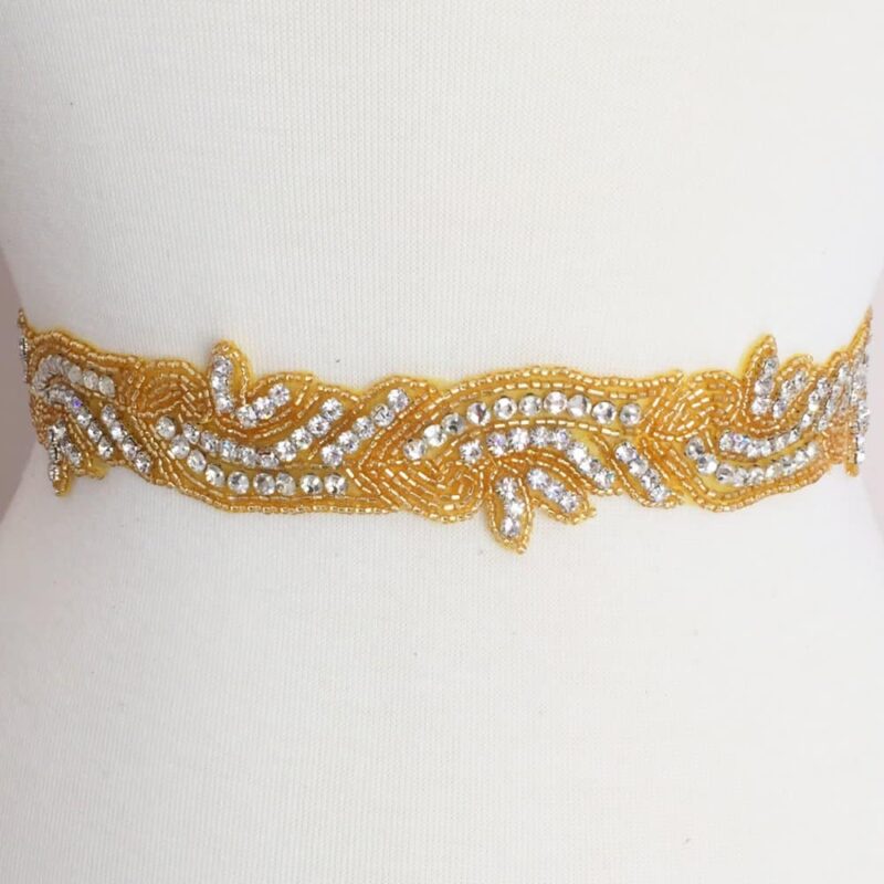 Gold Jules Rhinestone Beaded Trim Gold Jules Rhinestone Beaded Trim