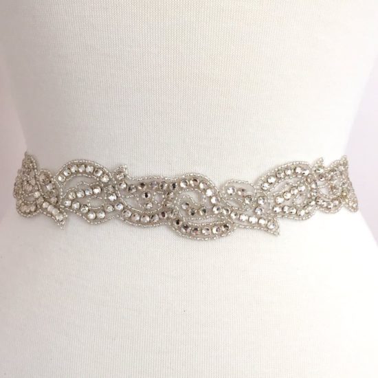 Rhinestone Swirl Trim