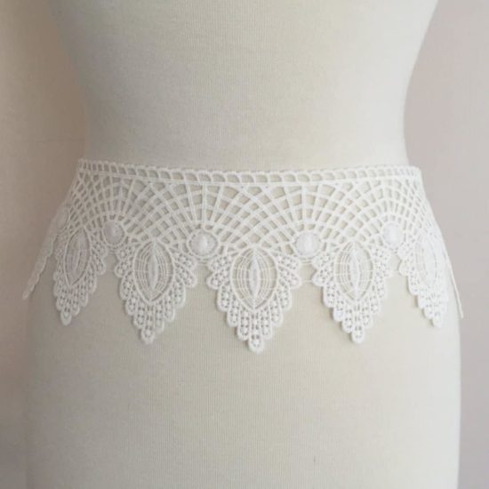 Art Deco Cotton Border Lace Trim