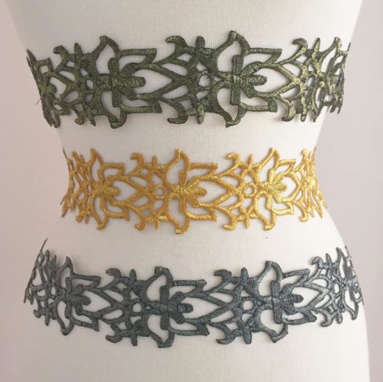 Embroidered Metallic Trim (Iron-On)