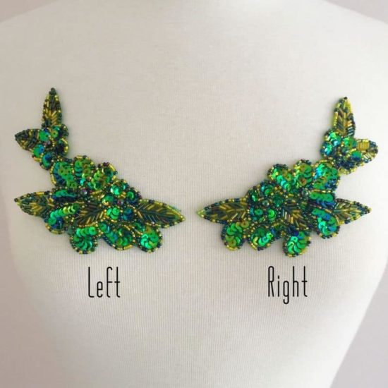 Matching Fancy Floral Sequin Applique