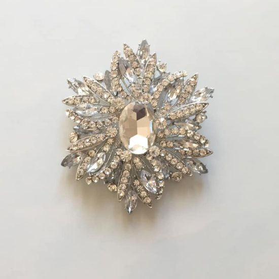 Ultra Flora Rhinestone Brooch