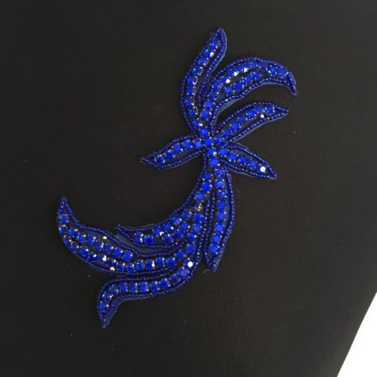 Royal Blue Zelda Rhinestone Applique