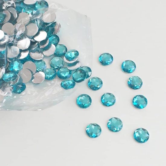 Turquoise Round Acrylic Gem Stones 13mm (Pack of 200)