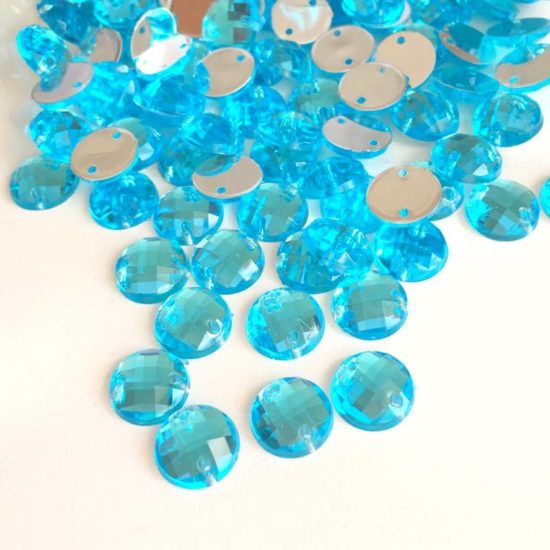 Turquoise Round Acrylic Gem Stones 10mm (Pack of 250)