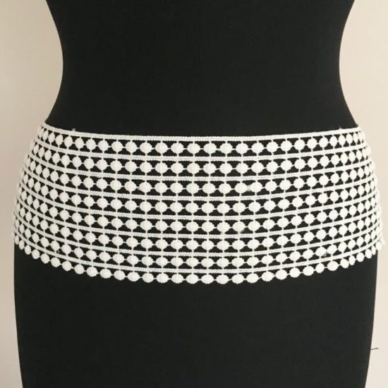 Wide Dots Cotton Lace Trim