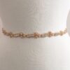 Rose Gold Champagne Peach Chiqui Narrow Rhinestone Trim