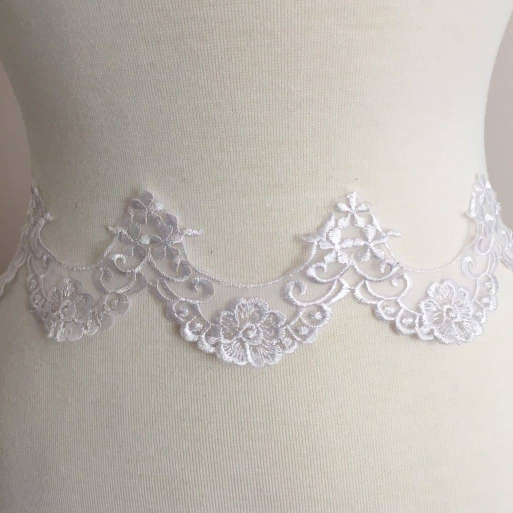 Sylvia Scallop Organza Lace Trim Sylvia Scallop Organza Lace Trim