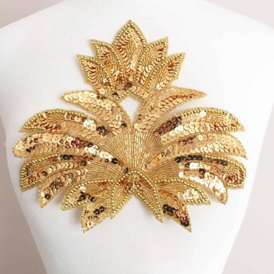 Victory Sequin Bead Applique