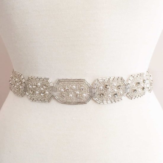 Beatrix Beaded Rhinestone Pearl Trim