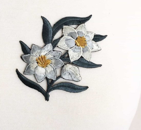 Floral Embroidered Patch
