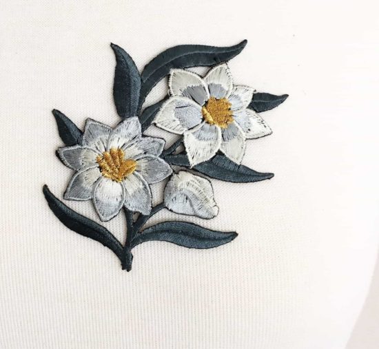 Floral Embroidered Patch