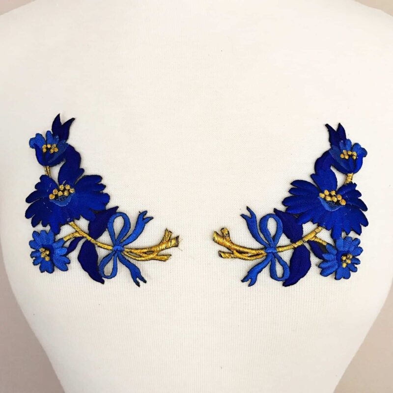 Matching Floral Bow Patches (SOLD AS PAIR) Matching Floral Bow Patches (SOLD AS PAIR)