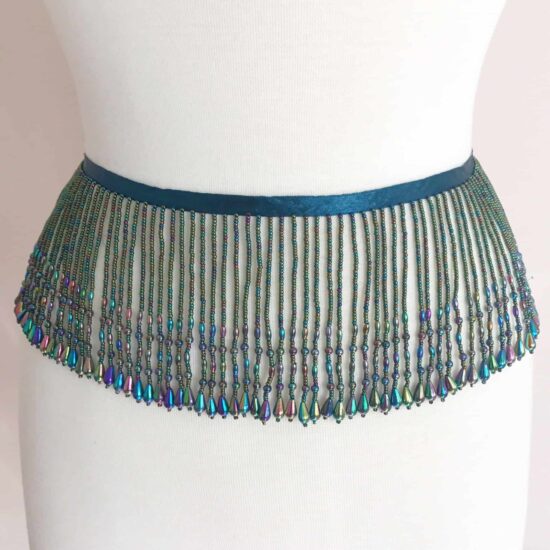 Beaded Fringe 4" Inch Variegated Icicle Dance Costume Trim Glass Beads