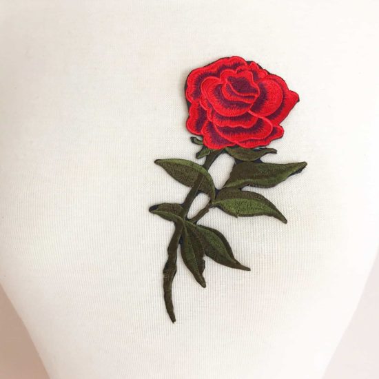 Rose Stem Flower Patch (Iron-On)