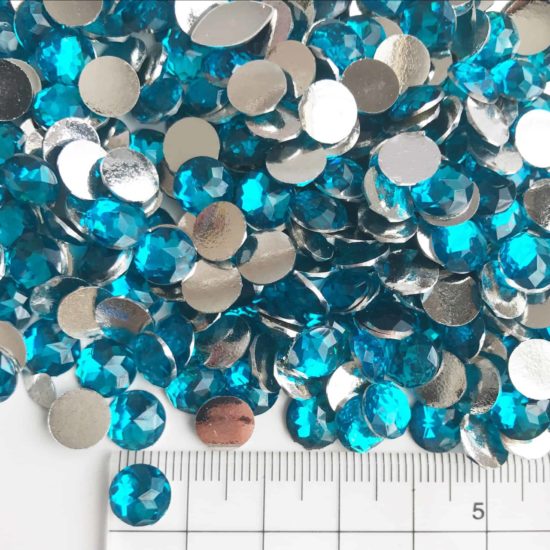 8mm Round Turquoise Acrylic Gem Stones (Pack of 1000)