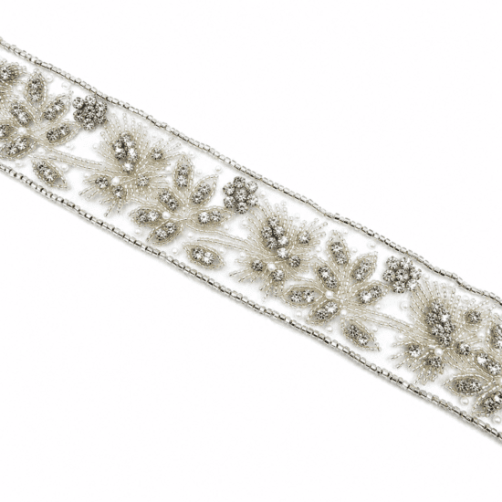 Thessa Rhinestone Pearl Trim