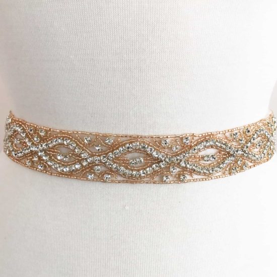 Rose Gold Louise Rhinestone Band