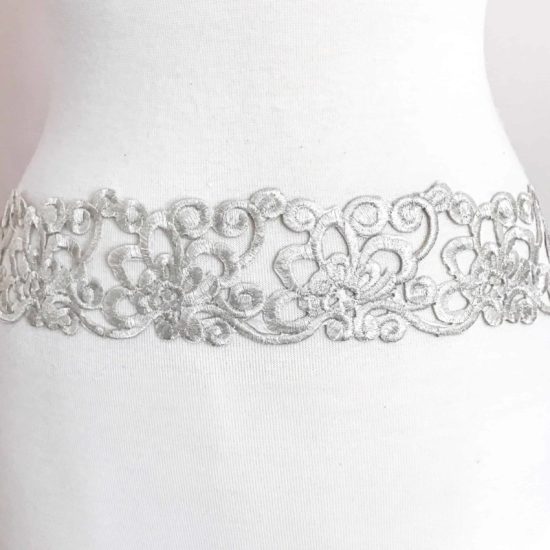 Embroidered Metallic Trim