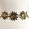 Black and Gold Sequin Embroidered Flower Trim Black and Gold Sequin Embroidered Flower Trim