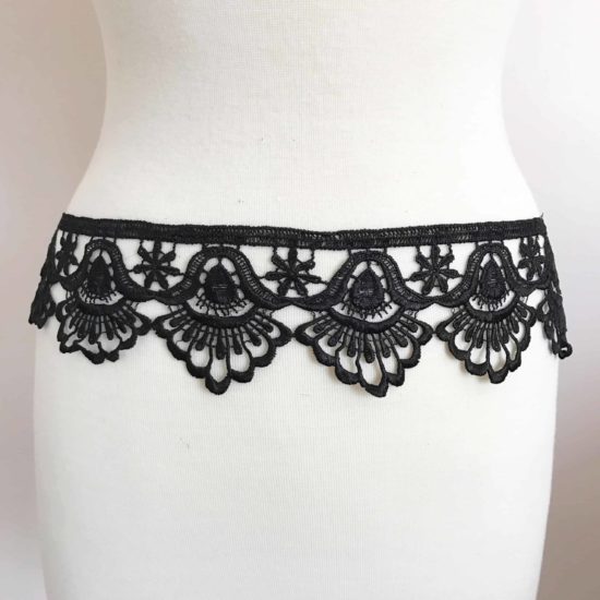 3" Venice Border Lace (Black)