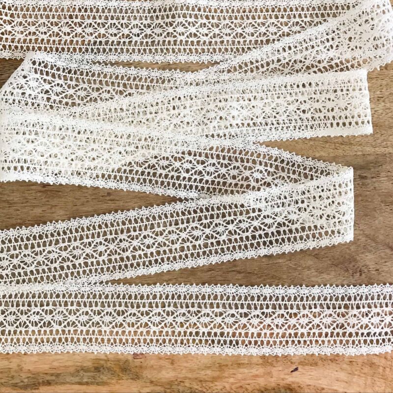 Natural Cotton Crochet Lace Border Trim (8 Yards) Natural Cotton Crochet Lace Border Trim (8 Yards)