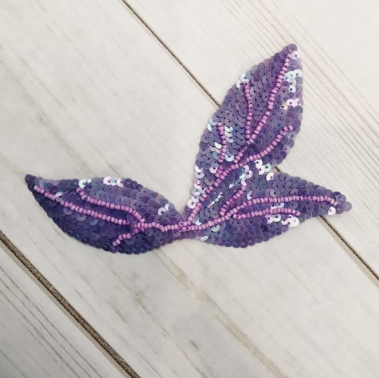 Organic Leaf Sequin Applique