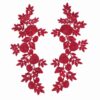 Matching Scarlet Embroidered Lace Applique (SOLD AS A PAIR)