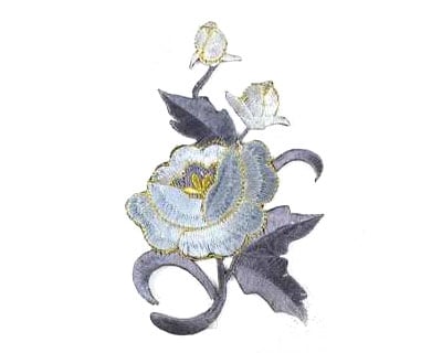 Embroidered Flower (Gray)