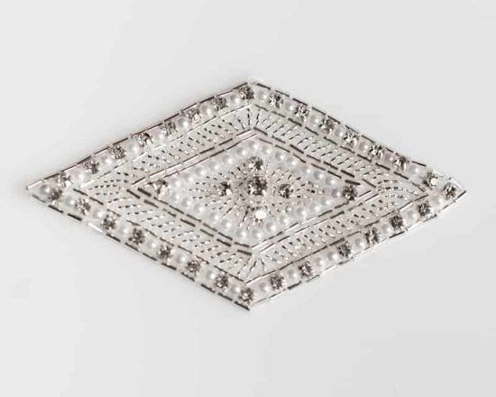 Rhinestone Pearl Rhombus Applique