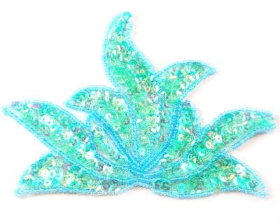 Beaded Leaf Applique (Single or Pair)