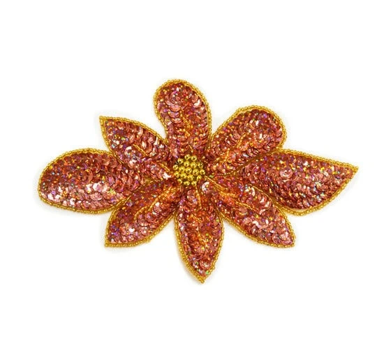 Sequin Long Flower Applique