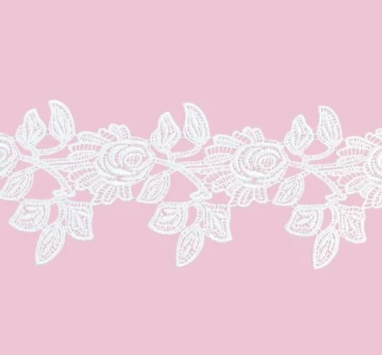 3.75" Rose Venise Lace