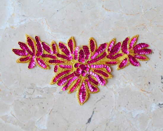 Embroidered Sequin Flower Center